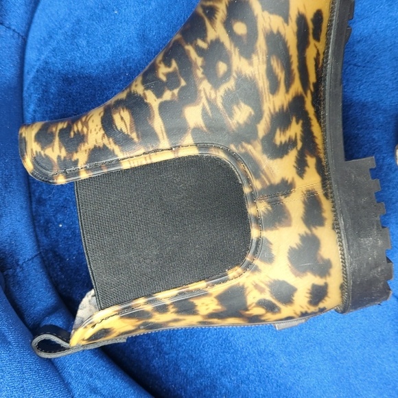 Joules Rockingham Leopard Rain Boots Chelsea Style Waterproof Wellies 10 - Picture 3 of 11